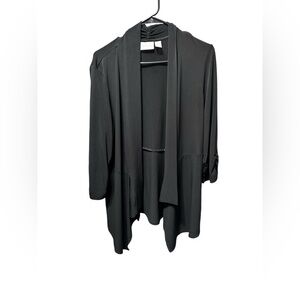 Chico's Elegant Black Open Cardigan